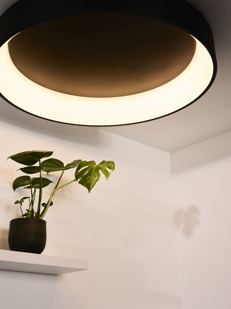 Lucide TALOWE LED - Zapustené stropné svietidlo - Ø 80 cm - LED Rozm. - 1x80W 3000K - Čierna